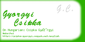 gyorgyi csipka business card